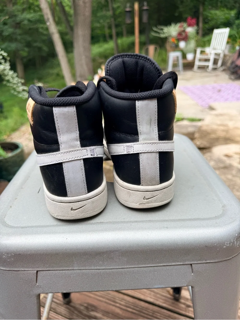 Nike Black High-Top Sneakers with White Soles